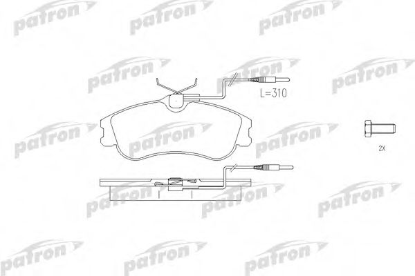 PBP1477 PATRON Brake Pad Set, disc brake