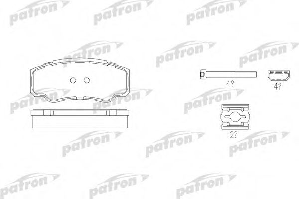 PBP1480 PATRON Brake System Brake Pad Set, disc brake