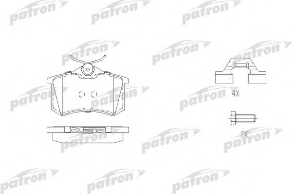 PBP1481 PATRON Brake System Brake Pad Set, disc brake