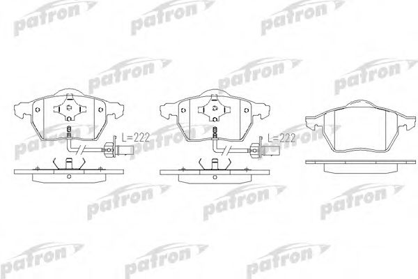 PBP1495 PATRON Brake Pad Set, disc brake