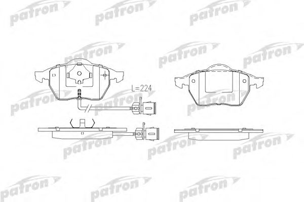 PBP1496 PATRON Brake Pad Set, disc brake