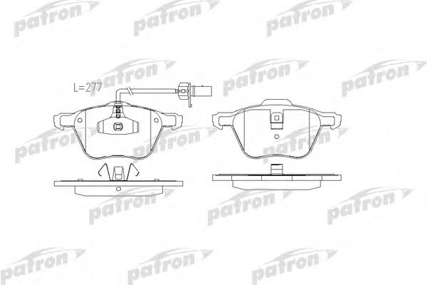 PBP1497 PATRON Brake Pad Set, disc brake