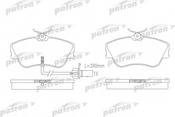 PBP1519 PATRON Brake Pad Set, disc brake