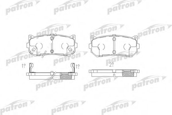 PBP1569 PATRON Brake System Brake Pad Set, disc brake