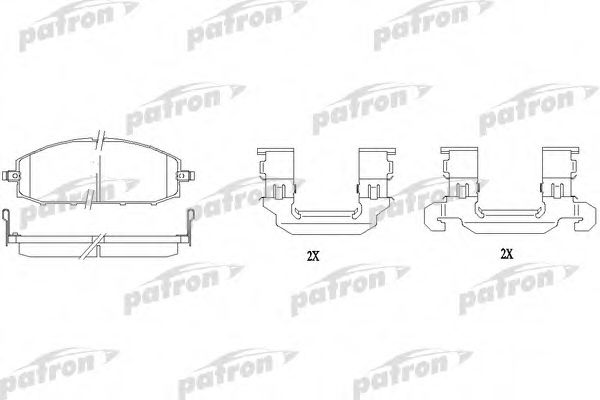 PBP1577 PATRON Brake Pad Set, disc brake