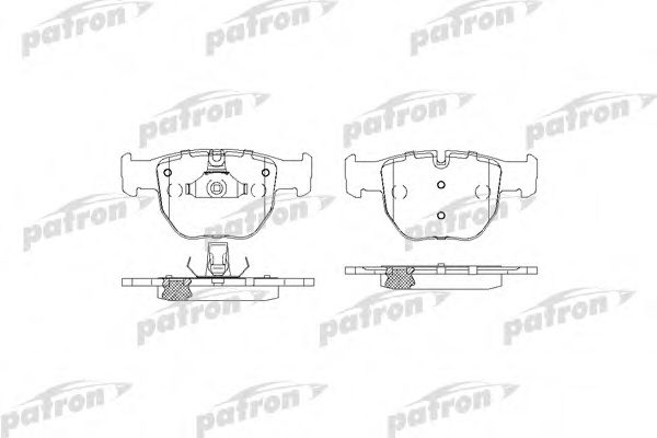 PBP1597 PATRON Комплект тормозных колодок, дисковый тормоз