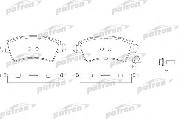 PBP1599 PATRON Brake Pad Set, disc brake