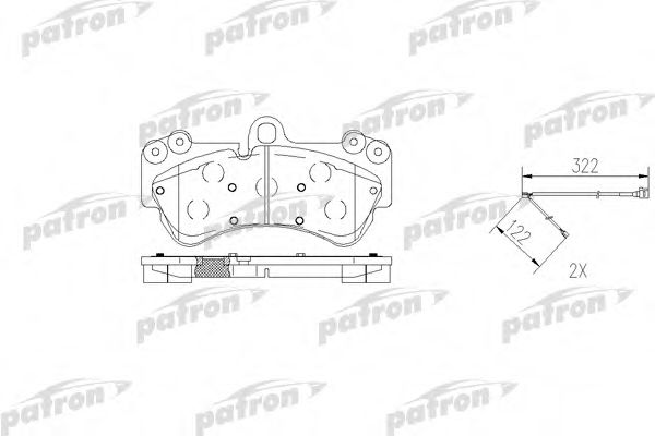 PBP1625 PATRON Brake Pad Set, disc brake