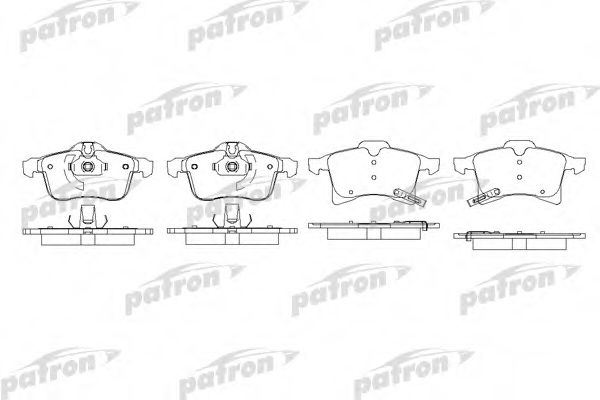 PBP1640 PATRON Тормозная система Комплект тормозных колодок, дисковый тормоз