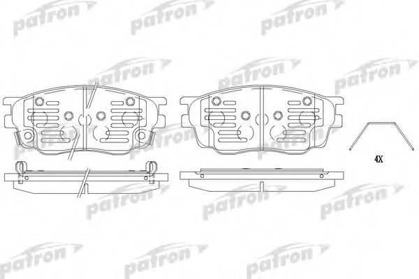 PBP1707 PATRON Brake Pad Set, disc brake