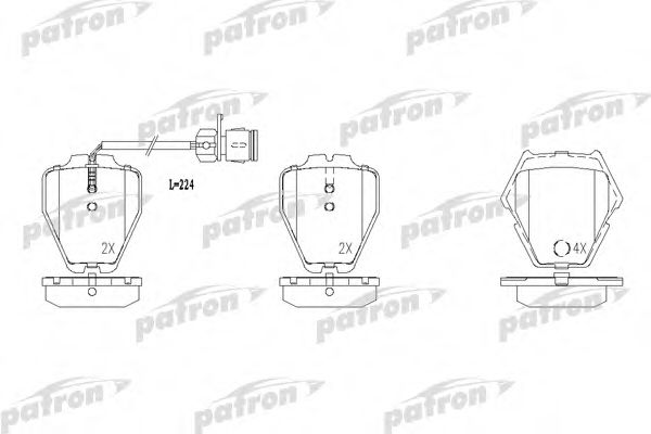 PBP1710 PATRON Brake Pad Set, disc brake