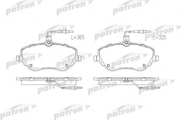 PBP1726 PATRON Brake Pad Set, disc brake