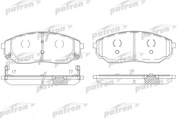 PBP1735 PATRON Brake Pad Set, disc brake