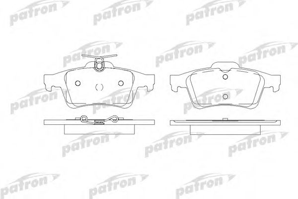 PBP1766 PATRON Brake Pad Set, disc brake