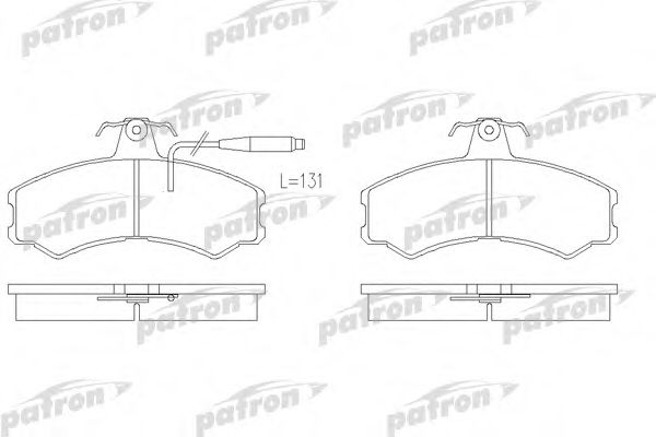 PBP287 PATRON Brake Pad Set, disc brake