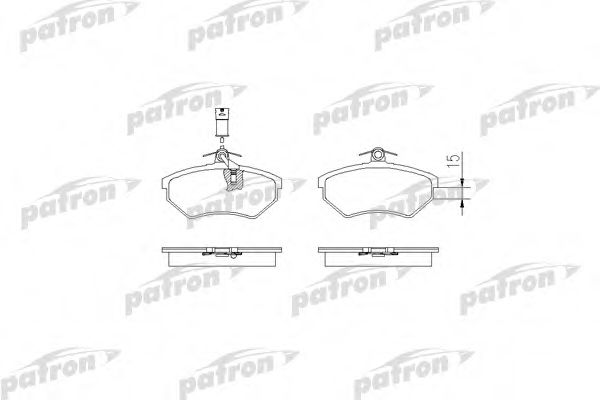 PBP343 PATRON Комплект тормозных колодок, дисковый тормоз