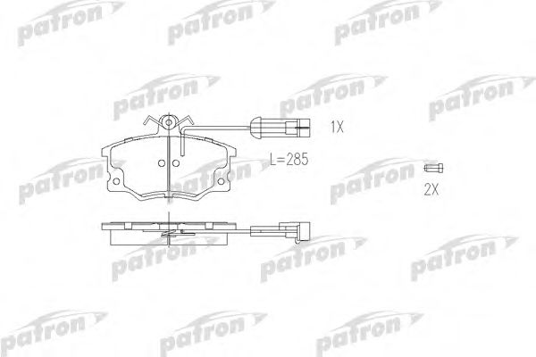 PBP370 PATRON Brake Pad Set, disc brake