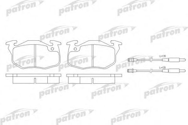 PBP393 PATRON Комплект тормозных колодок, дисковый тормоз