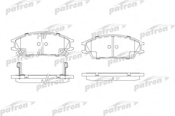 PBP4076 PATRON Brake Pad Set, disc brake