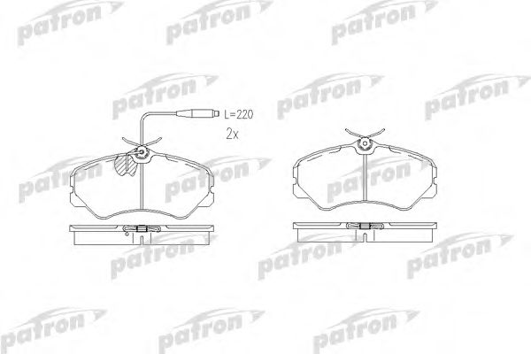 PBP510 PATRON Комплект тормозных колодок, дисковый тормоз