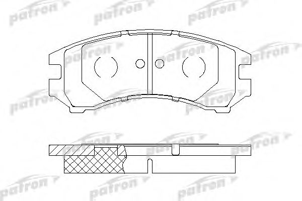 PBP550 PATRON Brake System Brake Pad Set, disc brake