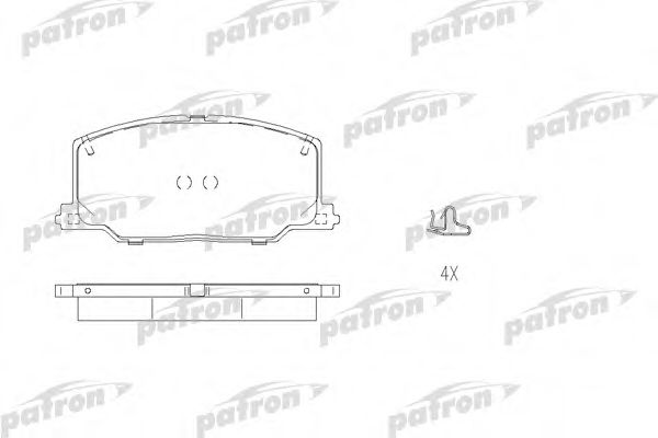 PBP602 PATRON Комплект тормозных колодок, дисковый тормоз