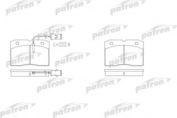 PBP655 PATRON Комплект тормозных колодок, дисковый тормоз