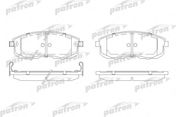 PBP691 PATRON Комплект тормозных колодок, дисковый тормоз