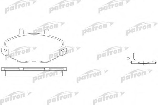 PBP701 PATRON Bremsanlage Bremsbelagsatz, Scheibenbremse