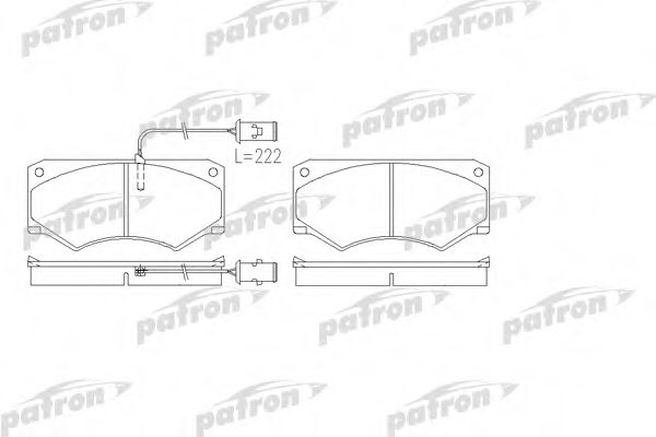 PBP709 PATRON Brake Pad Set, disc brake