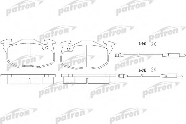PBP719 PATRON Комплект тормозных колодок, дисковый тормоз