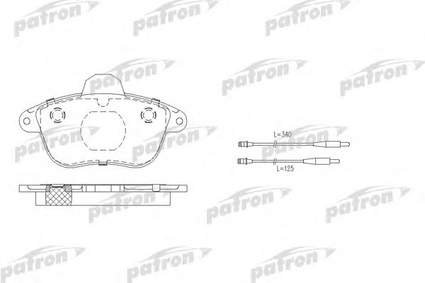 PBP742 PATRON Комплект тормозных колодок, дисковый тормоз