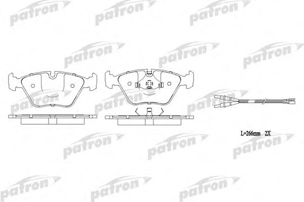 PBP779 PATRON Тормозная система Комплект тормозных колодок, дисковый тормоз