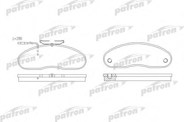 PBP791 PATRON Brake Pad Set, disc brake