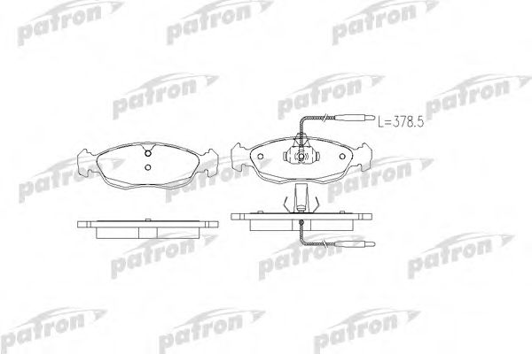 PBP876 PATRON Brake System Brake Pad Set, disc brake