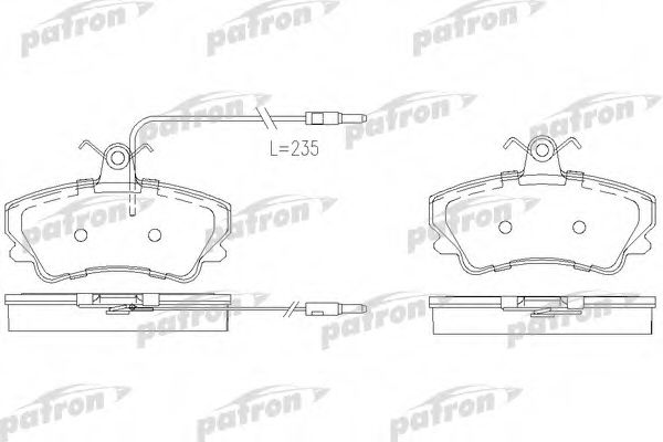 PBP880 PATRON Brake Pad Set, disc brake