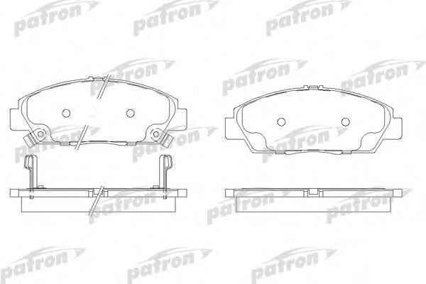PBP904 PATRON Комплект тормозных колодок, дисковый тормоз