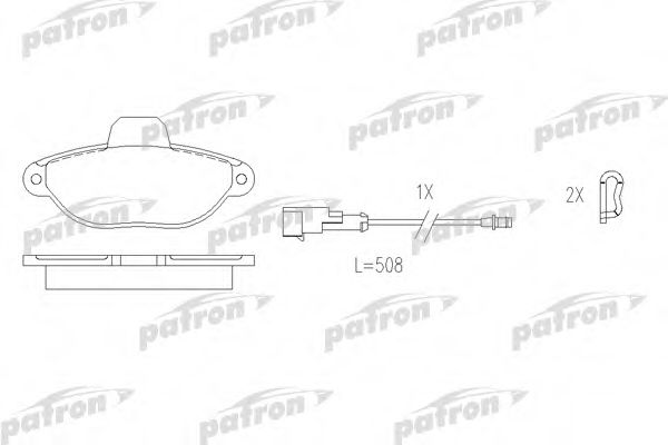 PBP925 PATRON Комплект тормозных колодок, дисковый тормоз