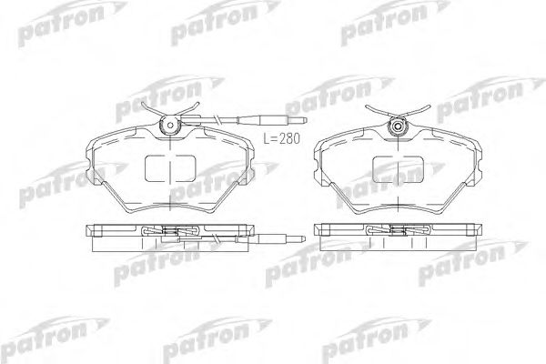 PBP972 PATRON Brake Pad Set, disc brake