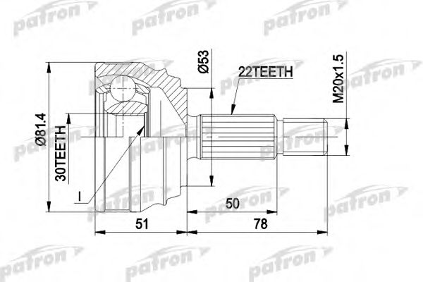 PCV1021 PATRON Gelenk, Antriebswelle
