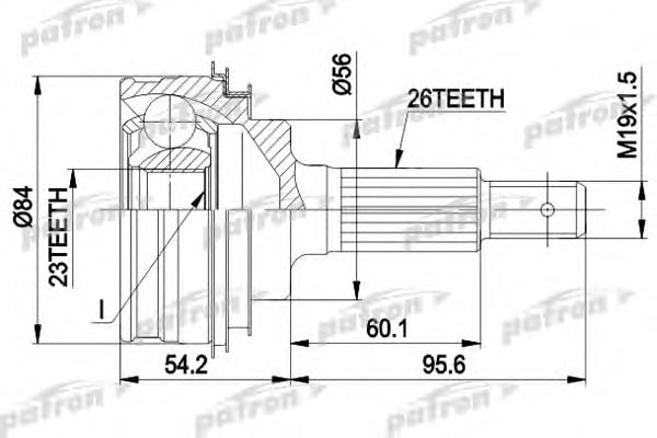 PCV1030 PATRON Joint Kit, drive shaft