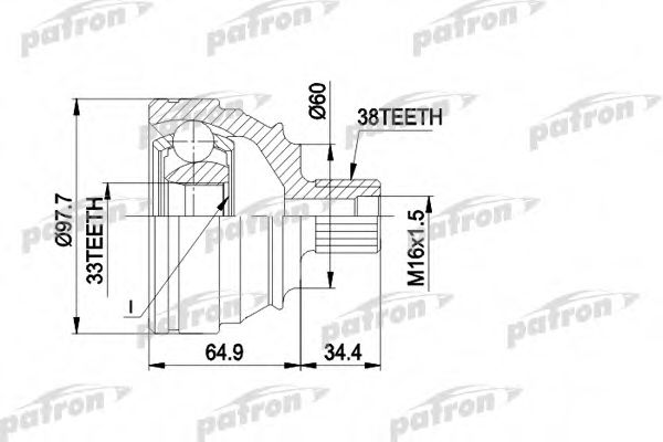 PCV1123 PATRON Final Drive Joint, drive shaft