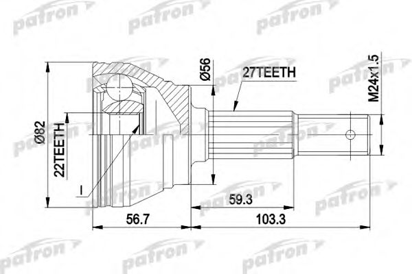 PCV1164 PATRON Final Drive Joint Kit, drive shaft