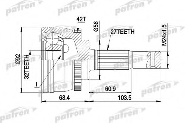 PCV1173 PATRON Final Drive Joint Kit, drive shaft