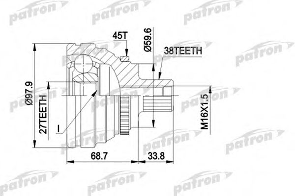 PCV1174 PATRON Final Drive Joint, drive shaft