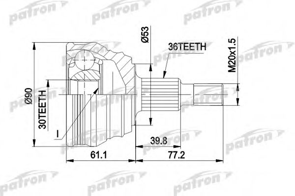 PCV1189 PATRON Joint Kit, drive shaft