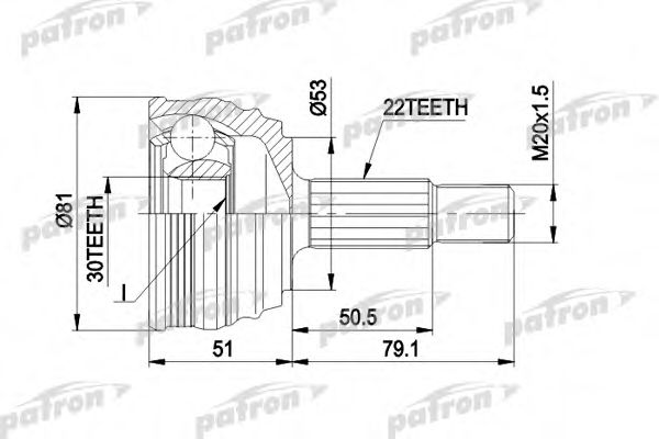 PCV1190 PATRON Joint, drive shaft