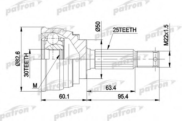 PCV1191 PATRON Joint Kit, drive shaft