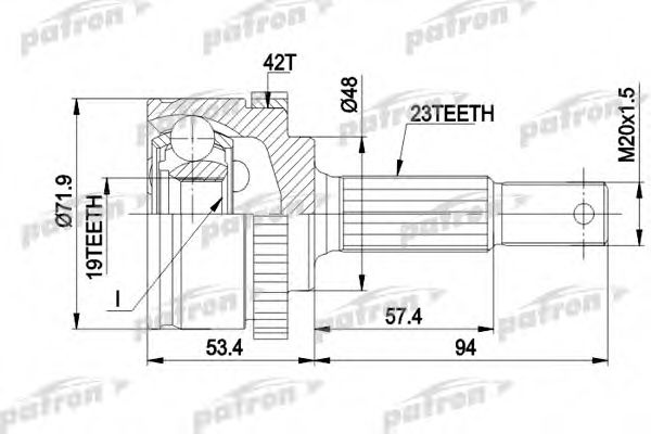 PCV1197 PATRON Joint Kit, drive shaft