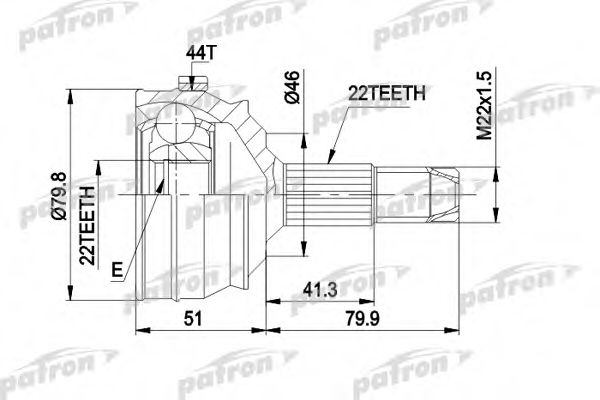 PCV1227 PATRON Joint, drive shaft